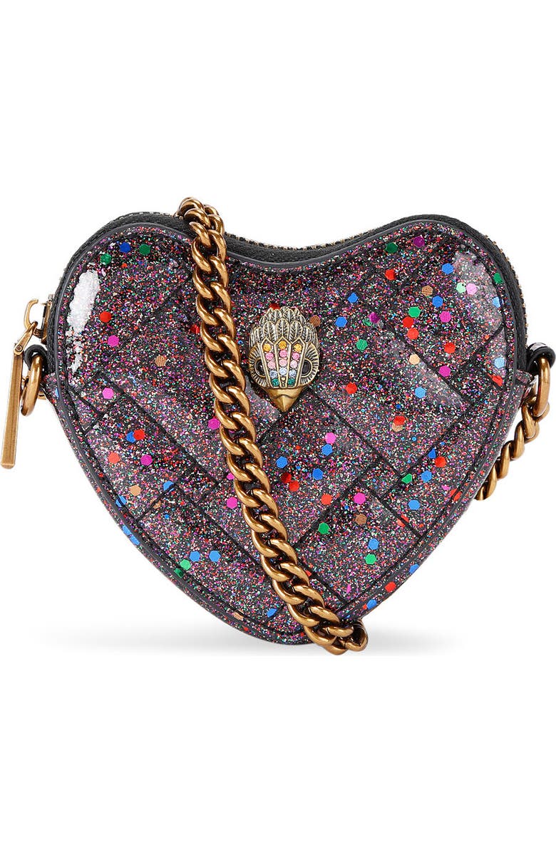 Kurt Geiger London Micro Heart Quilted Crossbody Bag, Main, color,