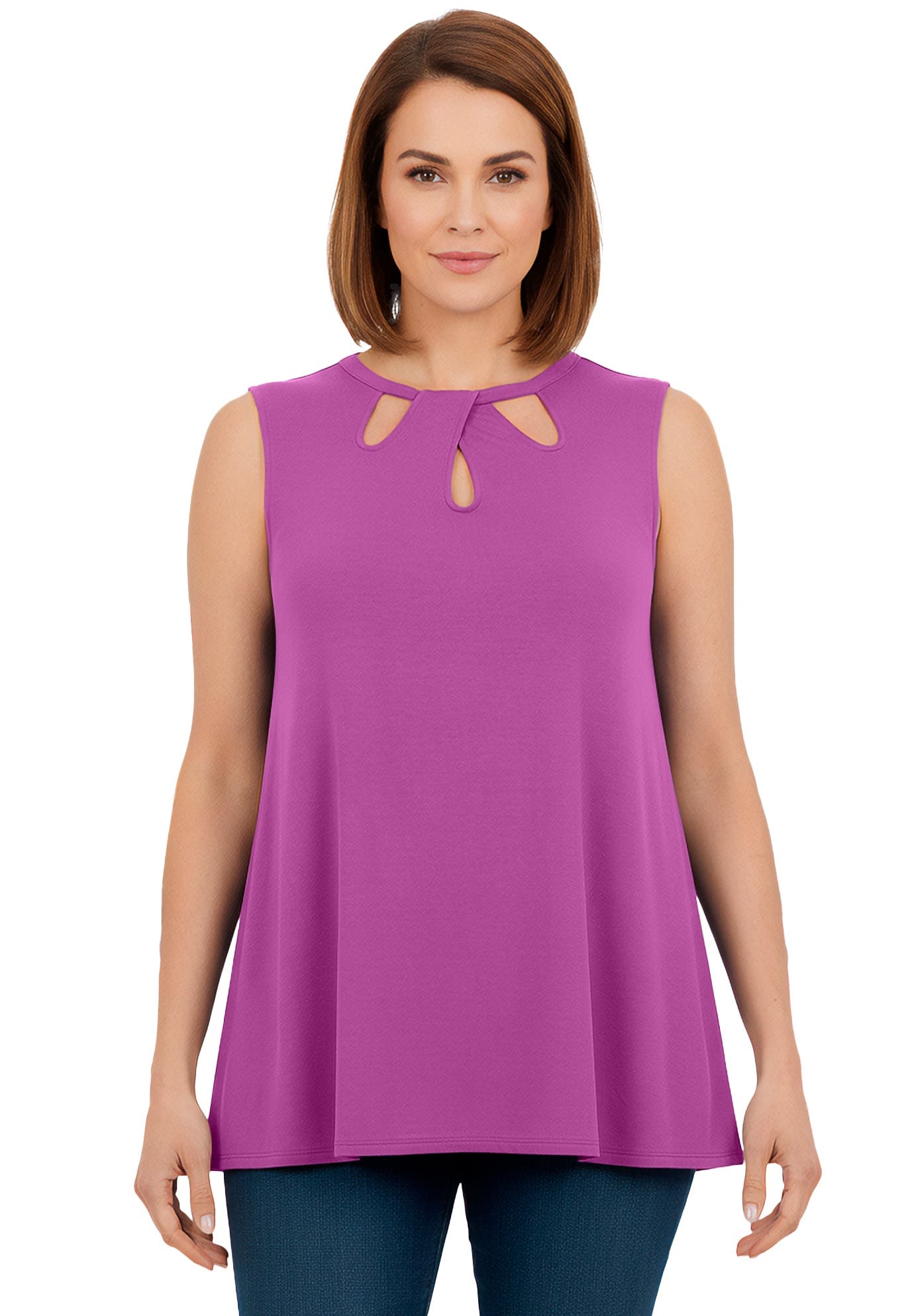Sleeveless Cutout Knit Tunic