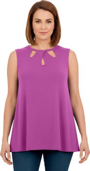 Jessica London Sleeveless Cutout Knit Tunic