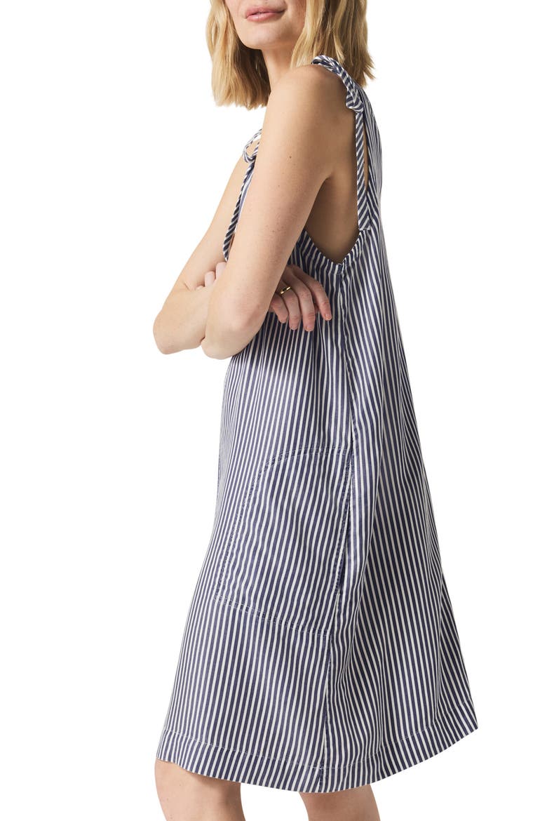 Halston Stripe Minidress, Alternate, color, NAVY STRIPE
