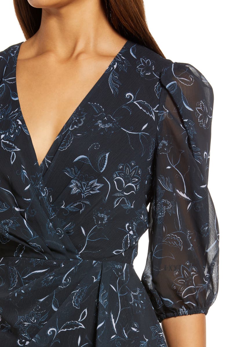 Halogen<sup>®</sup> Chiffon Faux Wrap Dress, Alternate, color,