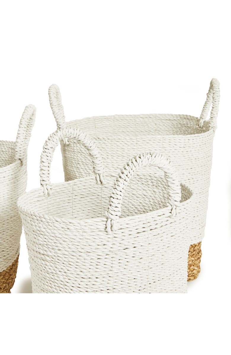 Napa Home & Garden Madura Market Baskets Set of 3, Alternate, color, White