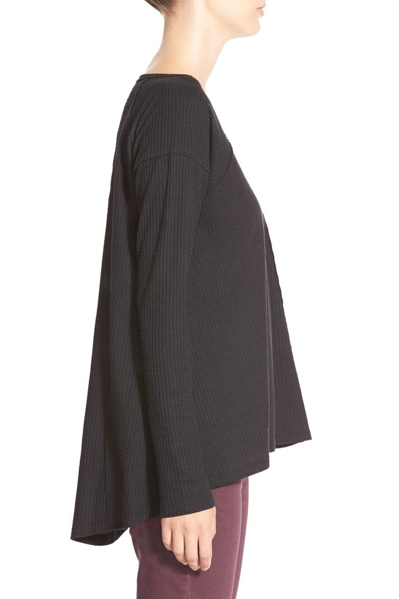 V-Neck Thermal Swing Top, Alternate, color, BLACK