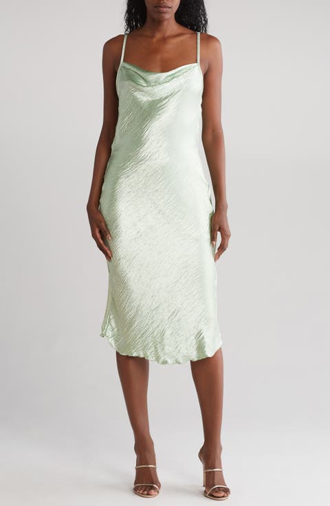 Hammered Satin Slipdress