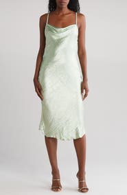 bebe Hammered Satin Slipdress