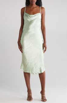 bebe Hammered Satin Slipdress