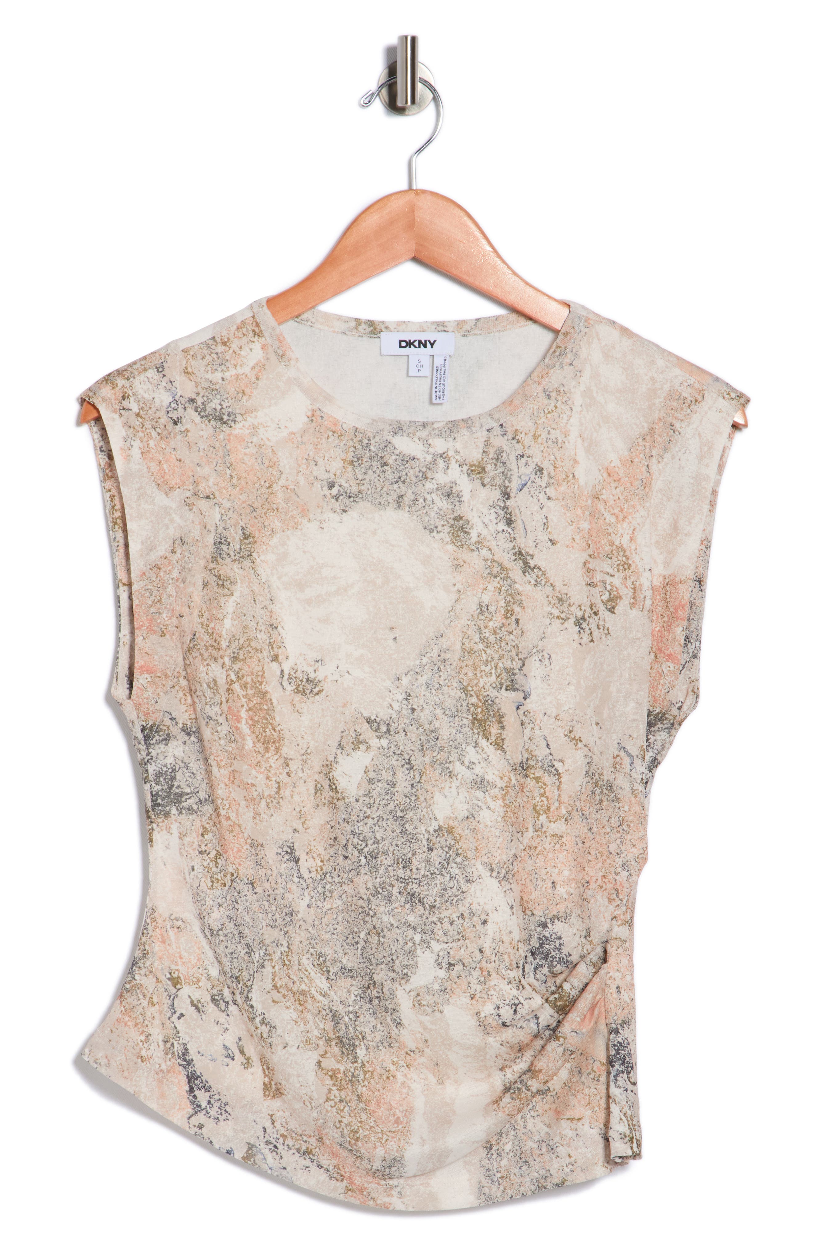 DKNY Cap Sleeve Knit Top