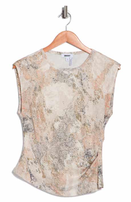 DKNY Cap Sleeve Knit Top