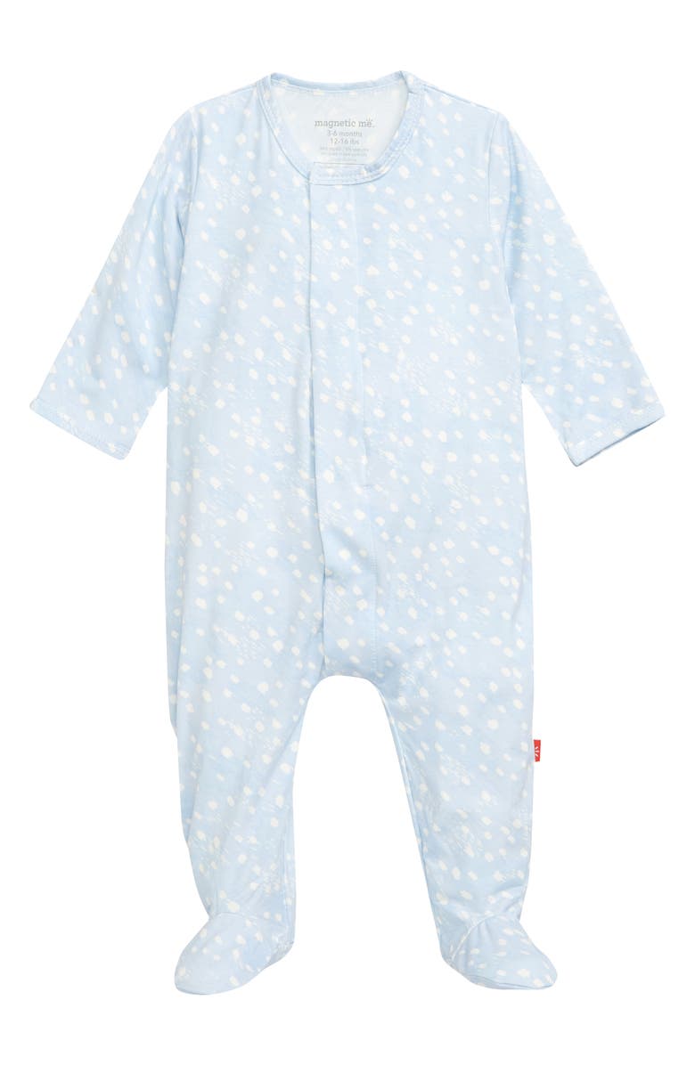 Magnetic Me Doeskin Footie, Main, color, Blue