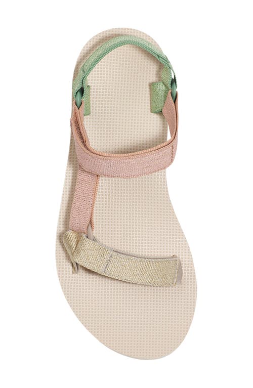Teva Women's Original Universal Metallic Strappy Platform Sandals In Metallic Clay Multi