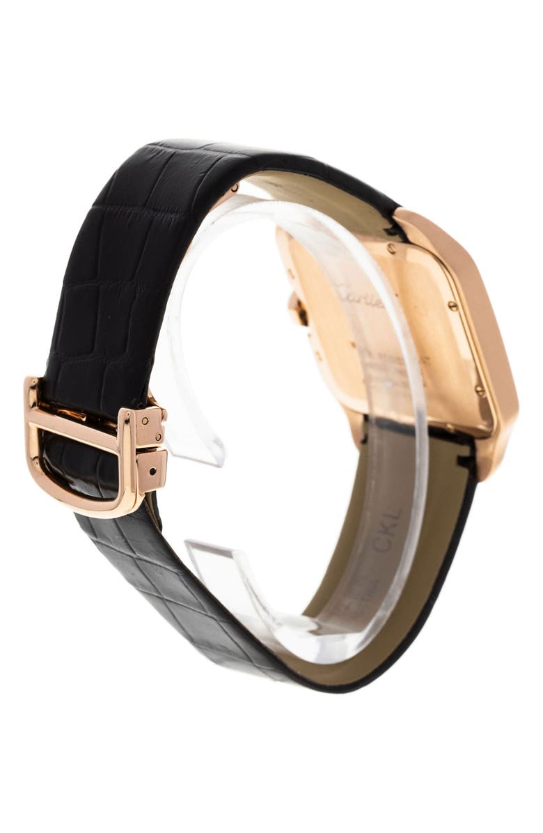 Watchfinder & Co. Cartier Preowned 2022 Santos Dumont W2009251 Leather Strap Watch, 30.3mm, Alternate, color, 