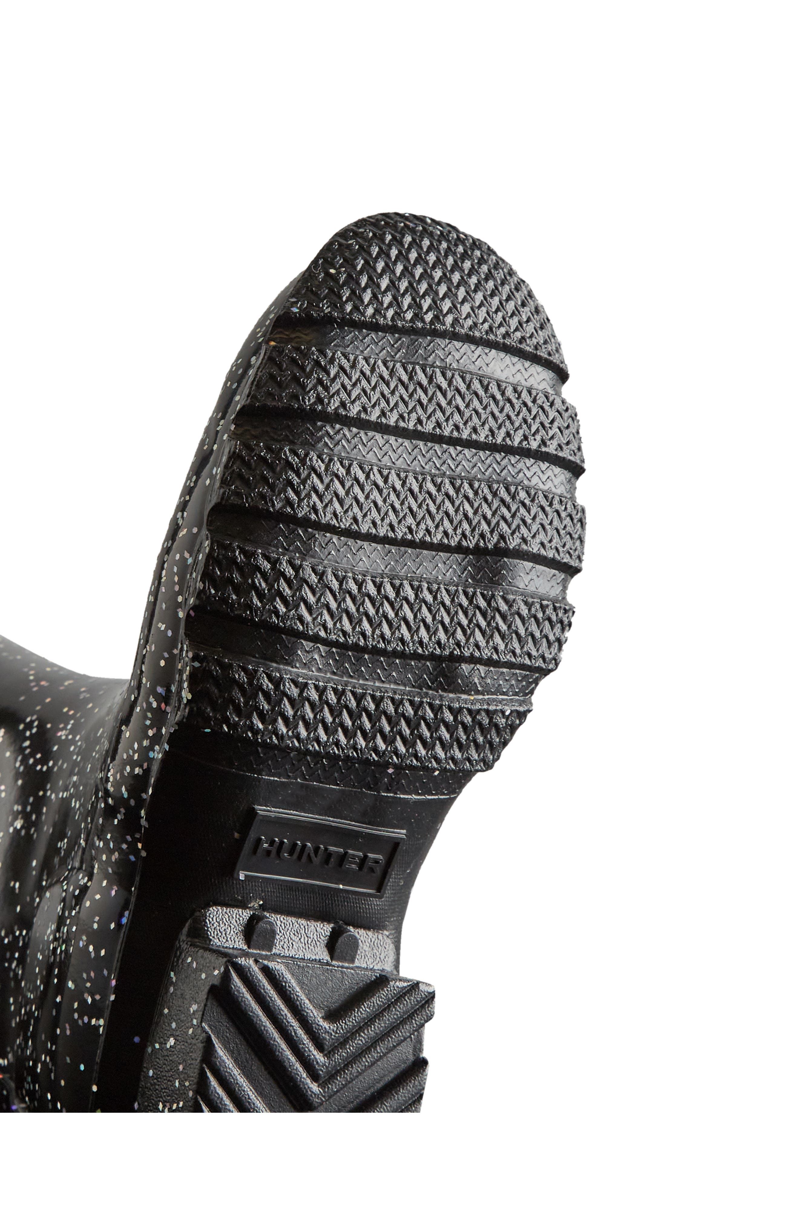 Hunter Kids' Original Giant Glitter Waterproof Rain Boot, Alternate, color, 