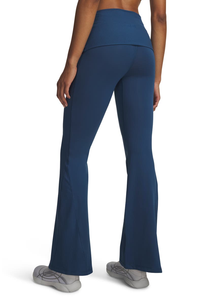 Meridian Performance Rib Foldover Flare Pants, Alternate, color, WHAM BLUE / / WHAM BLUE