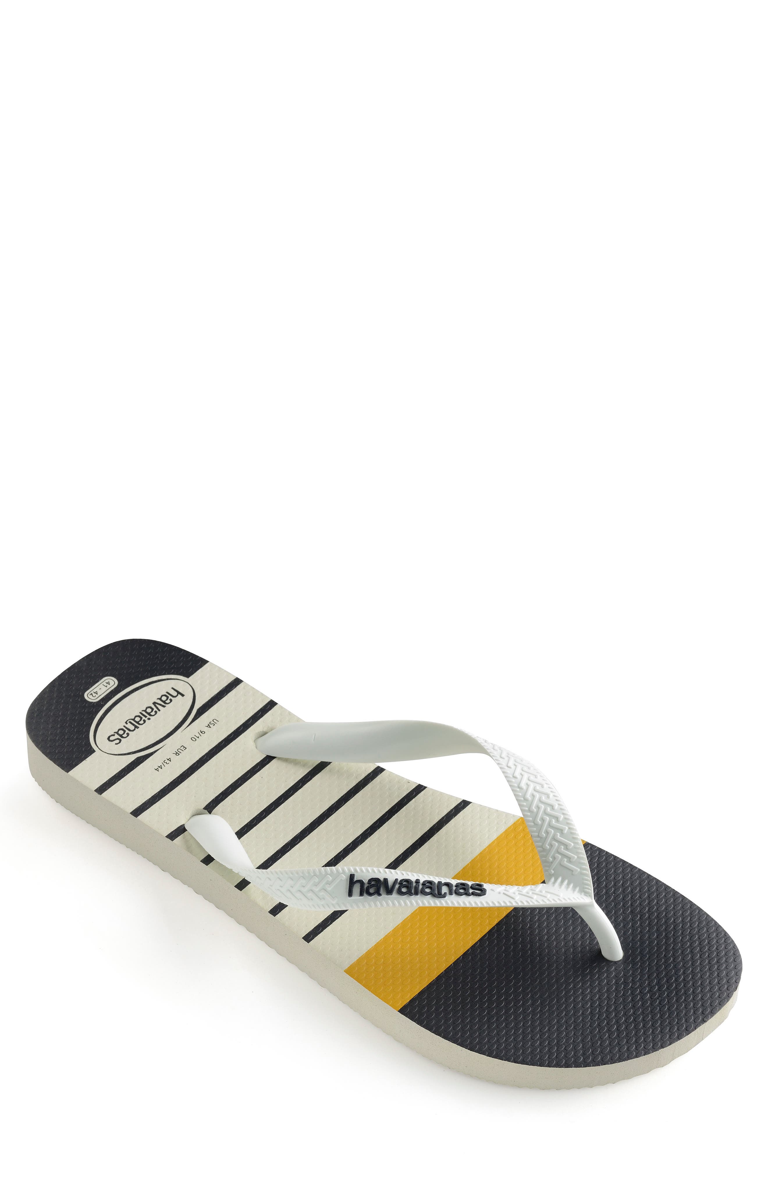 Top Nautical Flip Flop, Alternate, color, WHITE/ WHITE