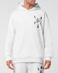PHILIPP PLEIN Hoodie Sweatshirt Hexagon Luxury Cotton Men