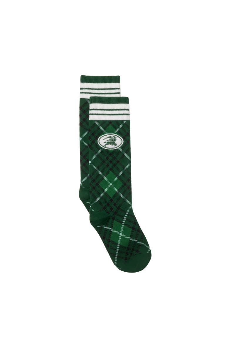 Burberry Argyle Check Stretch Cotton Blend Socks, Alternate, color, Green