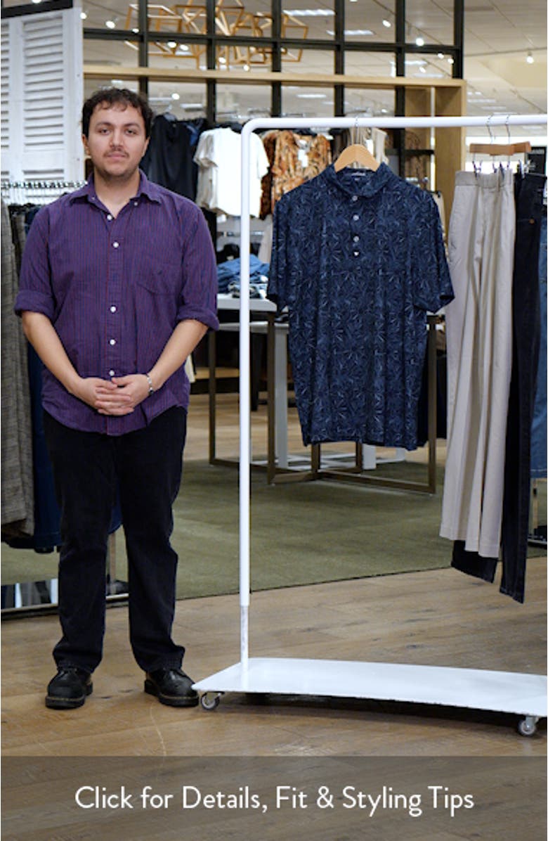 Nocturnal Tango Tropical Print Performance Golf Polo, sales video thumbnail