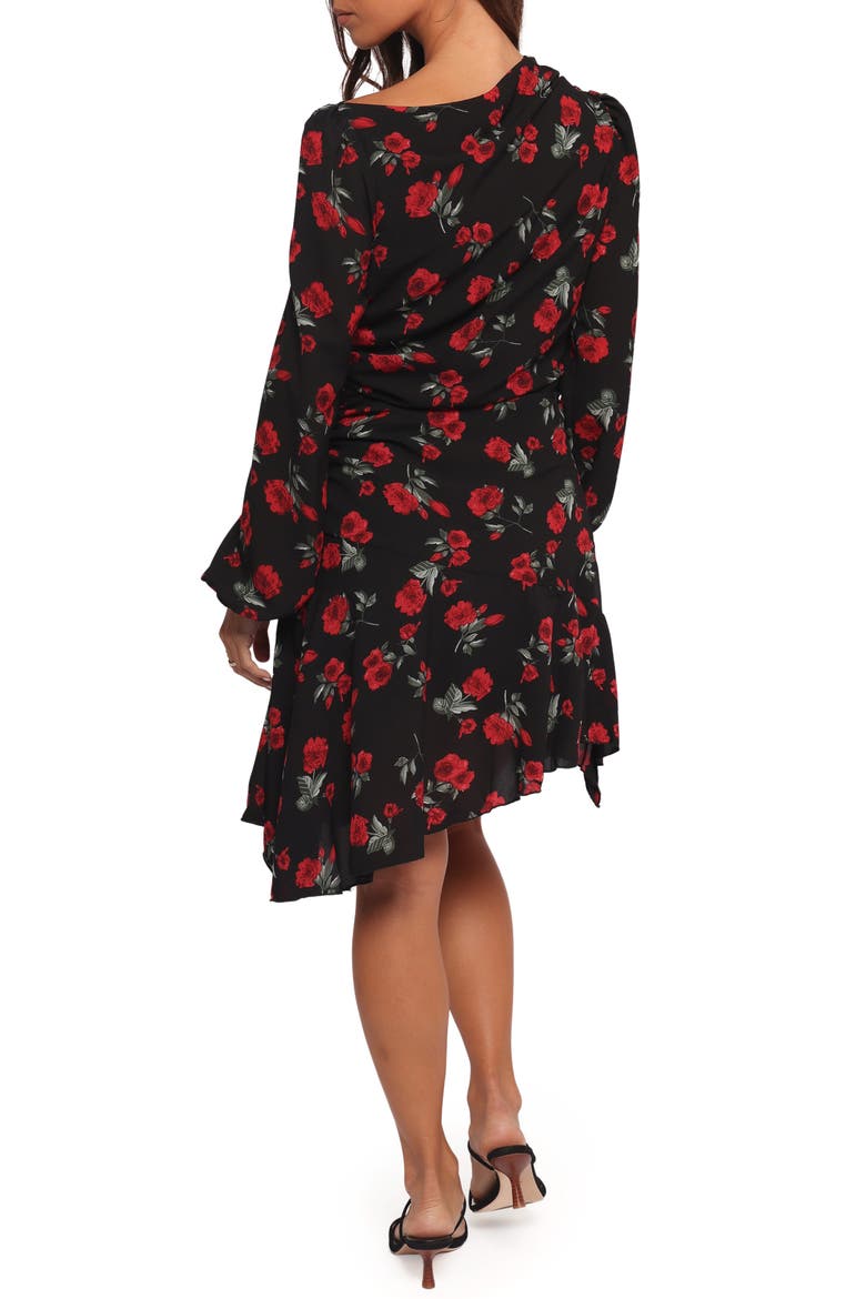 Mariska Long Sleeve Midi Dress, Alternate, color, ROSE PRINT