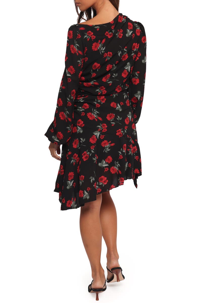 Petal & Pup Mariska Long Sleeve Midi Dress, Alternate, color, Rose Print