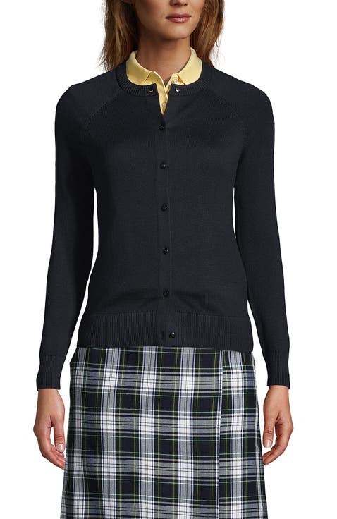 School Uniform Young  Cotton Modal Cardigan Sweater