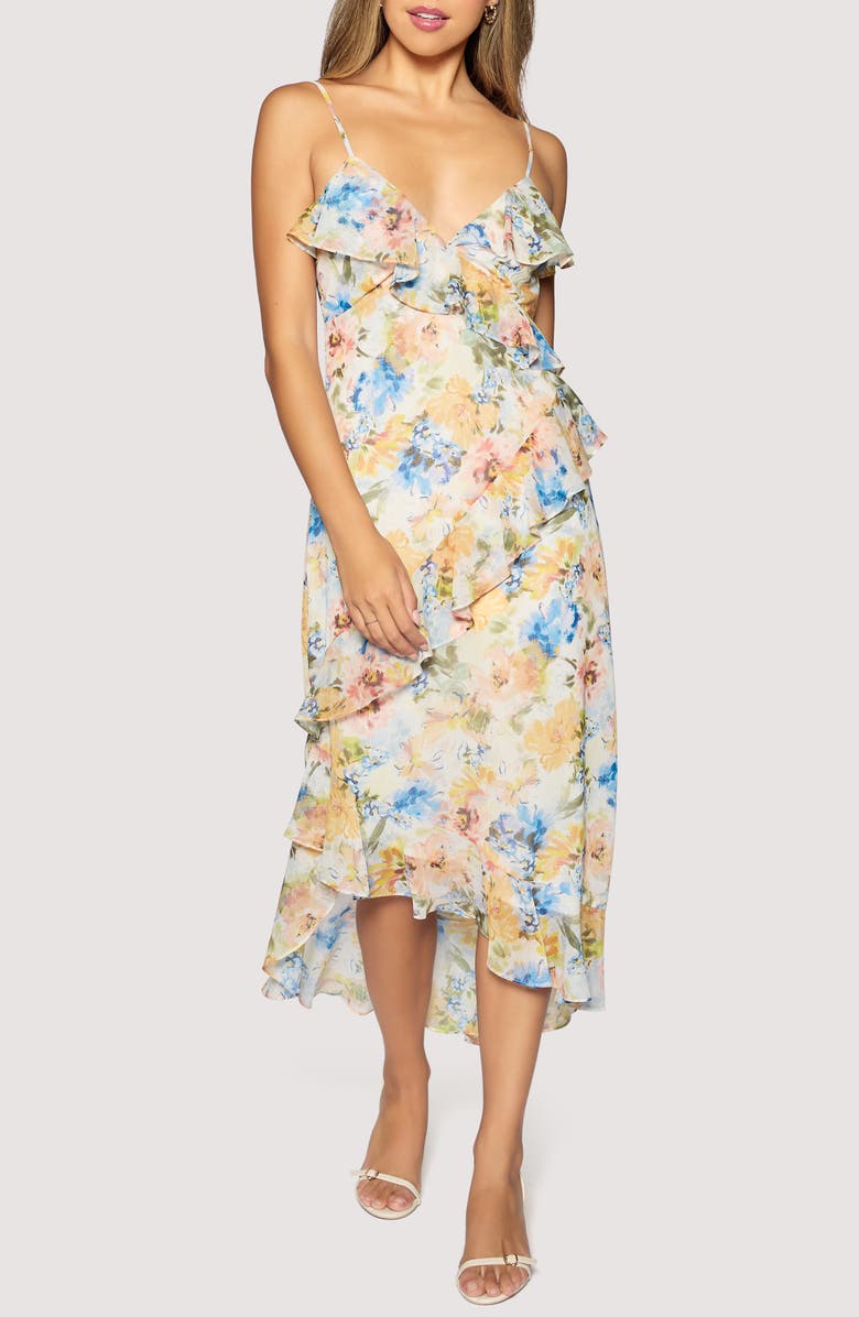 Lost + Wander Garden Afterglow High-Low Dress, Main, color, Multi-Floral