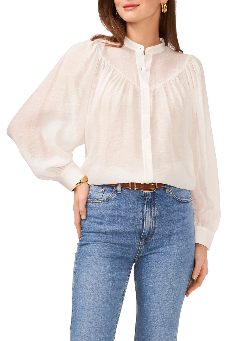 Yoke Raglan Sleeve Shirt, Main, color, NEW IVORY