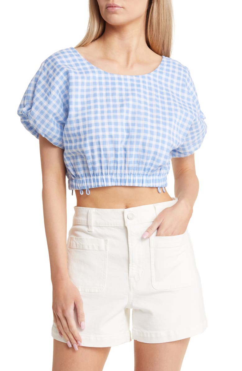 Madewell Modular Pull-On Cotton Gingham Two-Piece Dress Set, Alternate, color, 