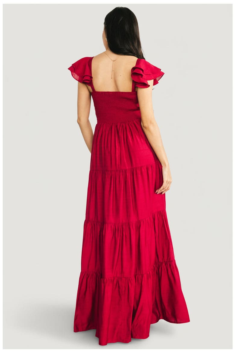 Vivianne Maxi Dress, Alternate, color, Deep Red