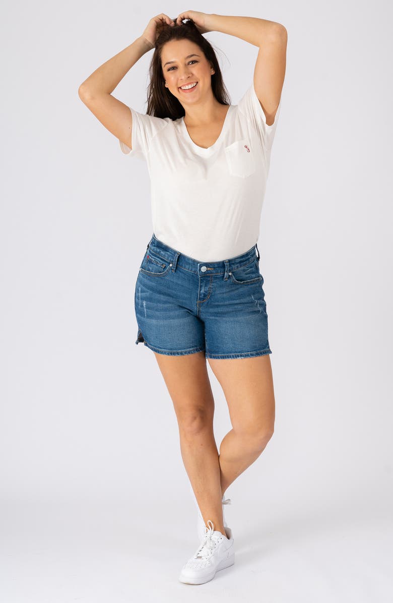 SLINK Jeans Side Vent Denim Shorts, Alternate, color, 