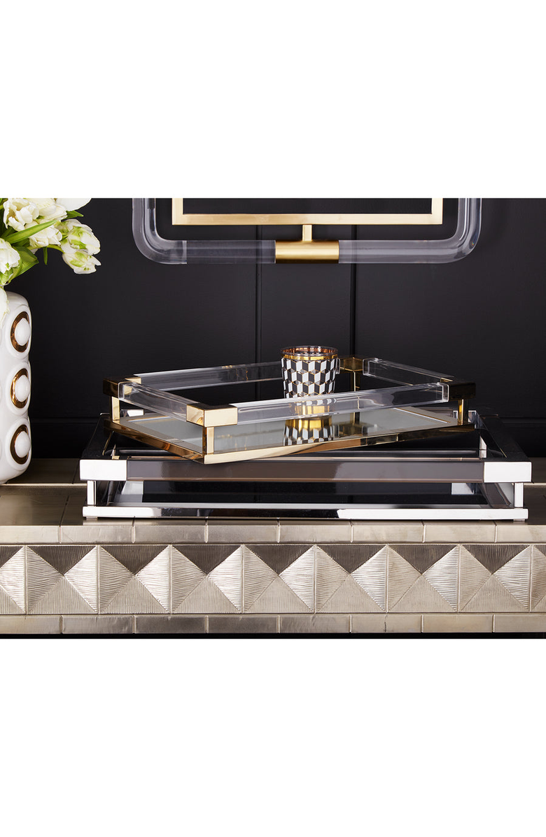 Jonathan Adler Jacques Tray, Alternate, color, Clear / Brass
