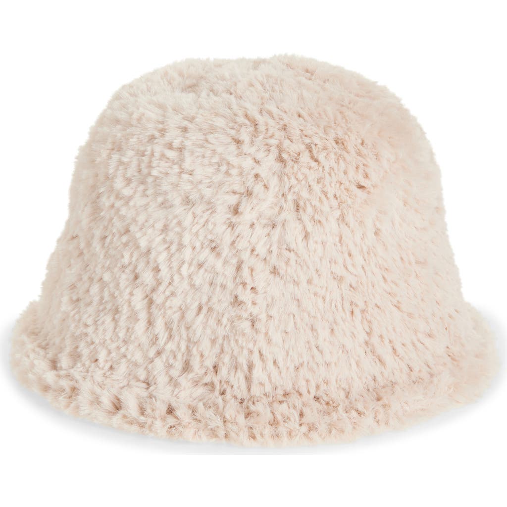 Tasha Soft Faux Fur Bucket Hat In Neutral