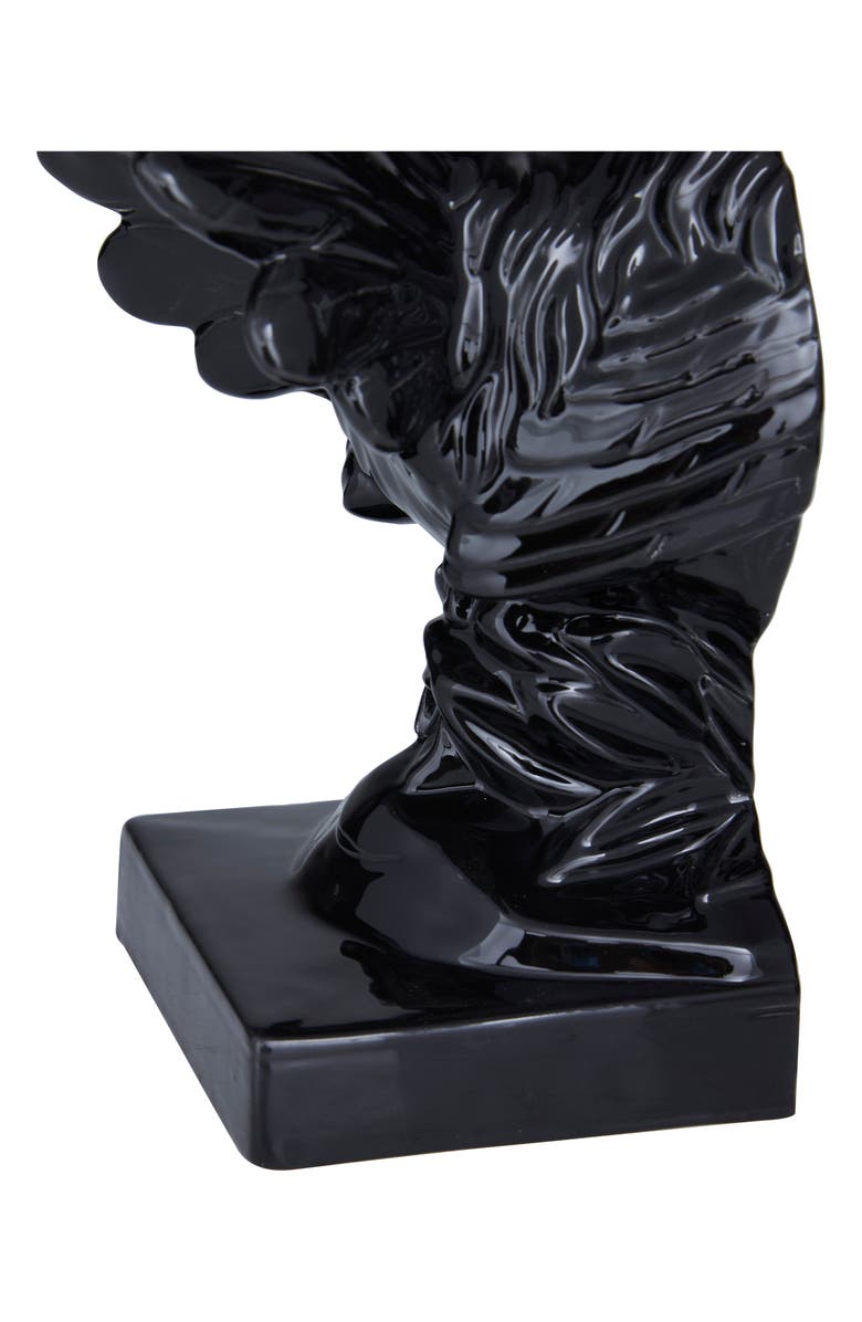 SONOMA SAGE HOME Black Ceramic Rooster Bookends with Enamel Exterior - Set of 2, Alternate, color, 