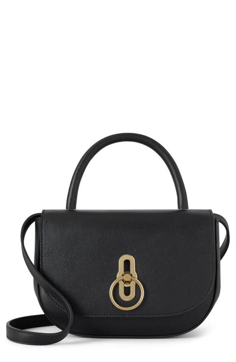 Small Amberley Leather Top Handle Bag