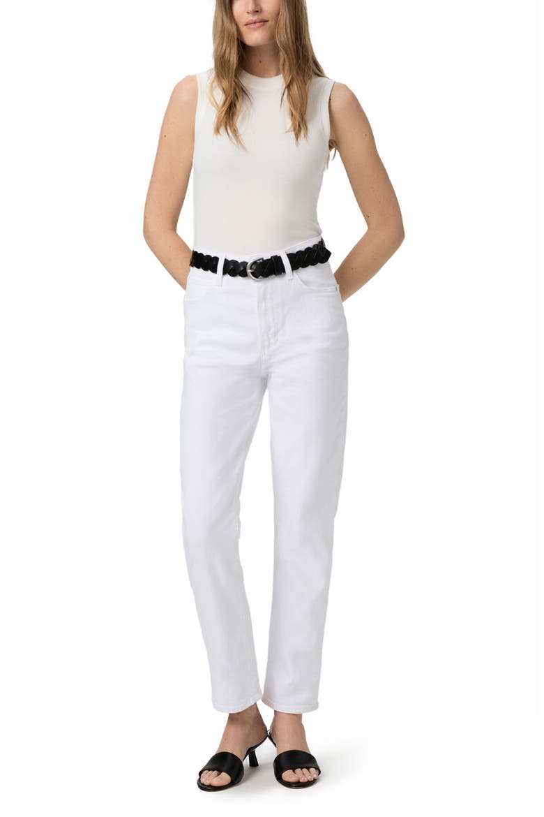 Billy High Waist Ankle Straight Leg Jeans, Alternate, color, CRSP WHT