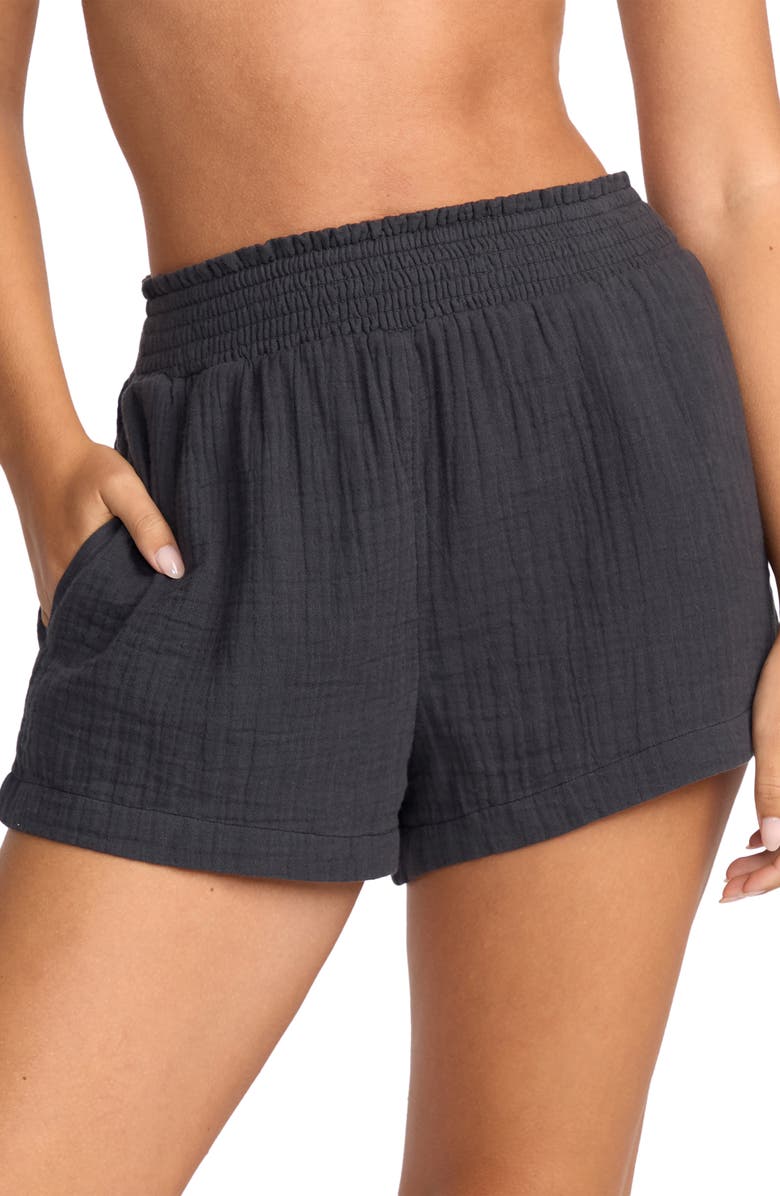 Billabong In the Waves Cotton Gauze Shorts, Alternate, color, Blasted Blue