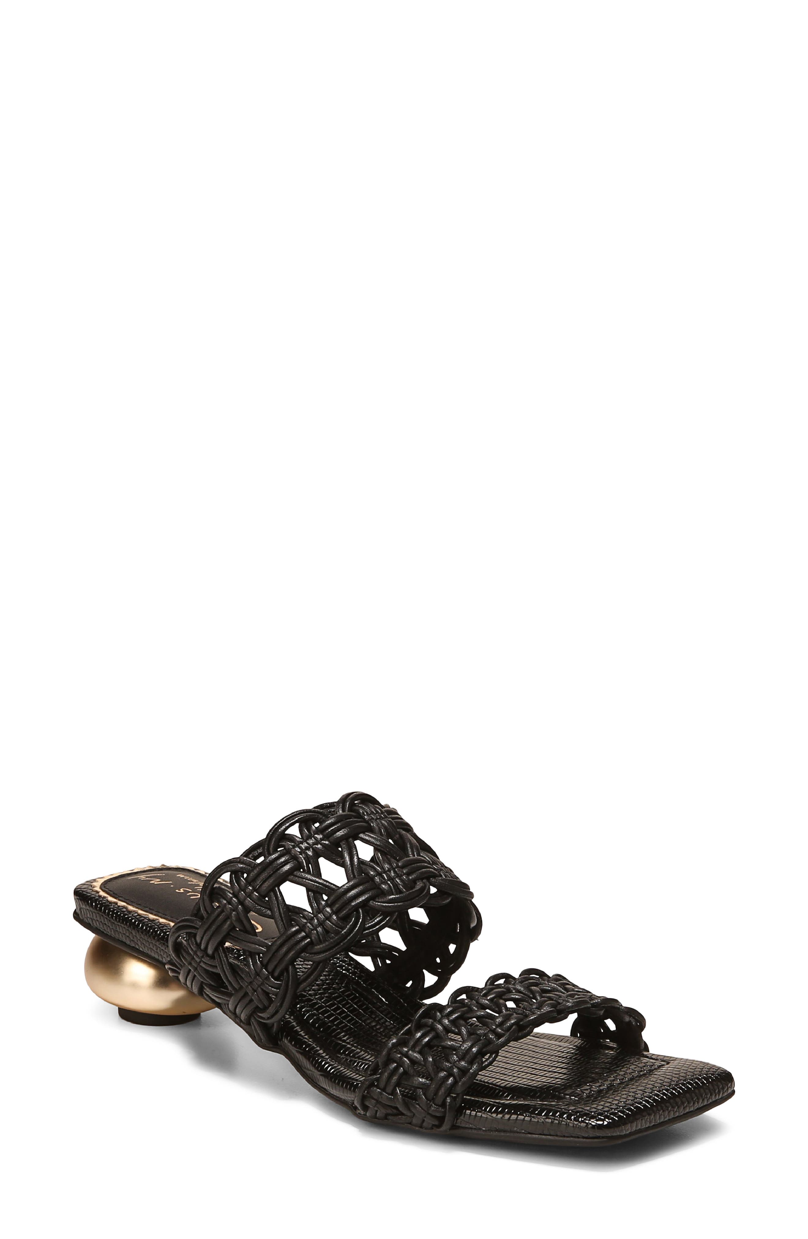 Circus NY by Sam Edelman Clover Woven Strap Sandal, Main, color, Black