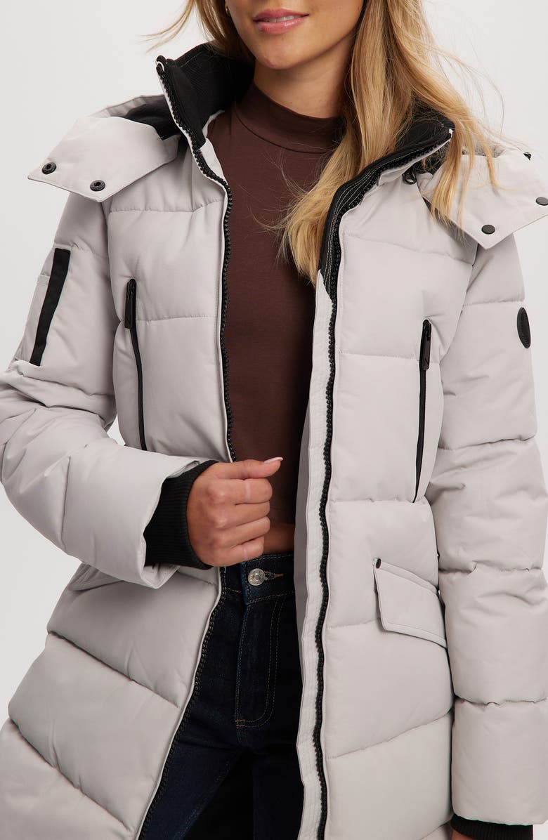 Noize Addie Water Resistant Quilted Hooded Parka, Alternate, color, Snow