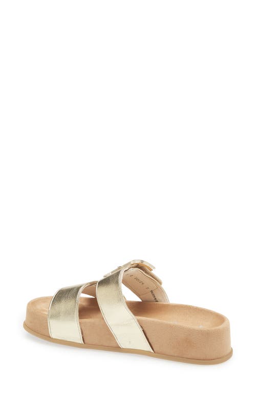 Paul Green Aloha Slide Sandal In Platino Metallic Future