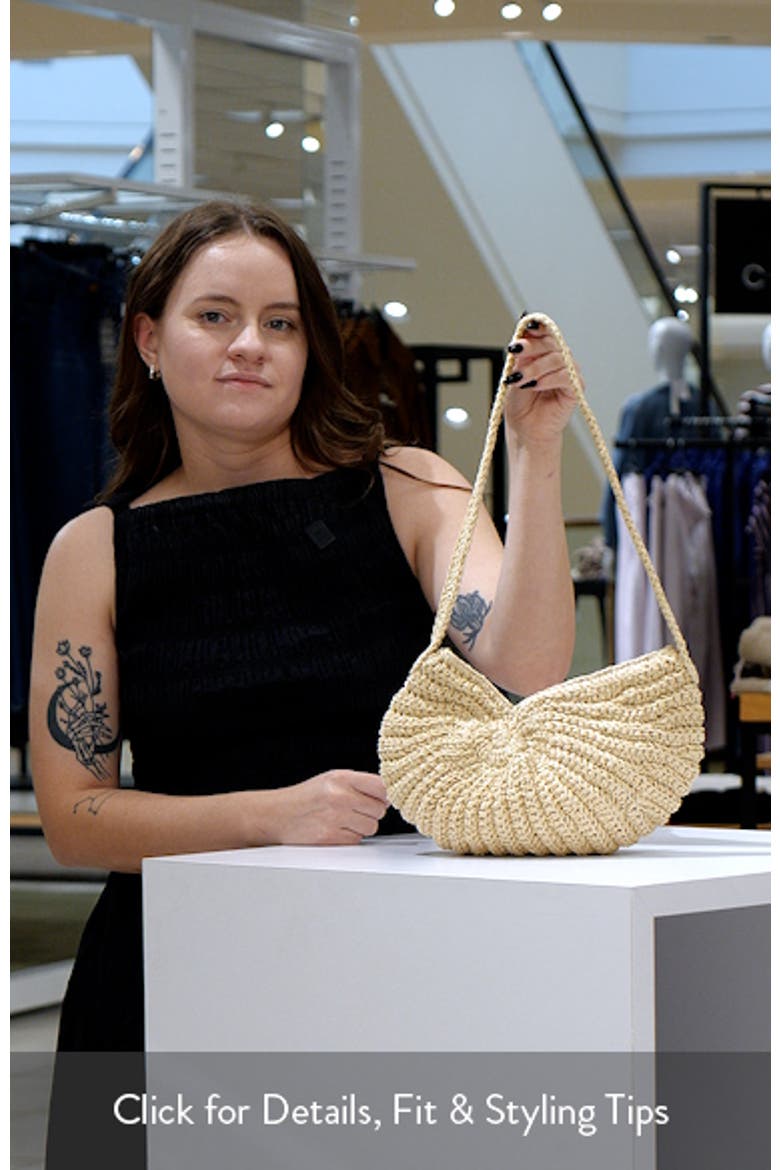 Shell Spiral Raffia Crossbody Bag video