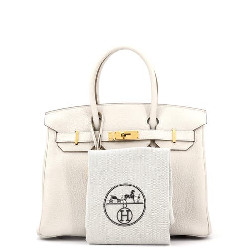 Pre-owned Hermes Hermes Birkin Handbag Light Togo With Gold Hardware 30 In Gray