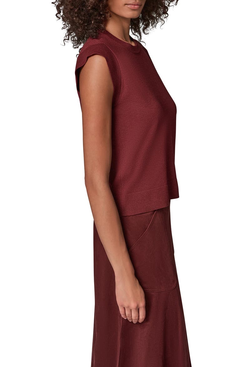 Extended Shoulder Sweater, Alternate, color, BK CHERRY