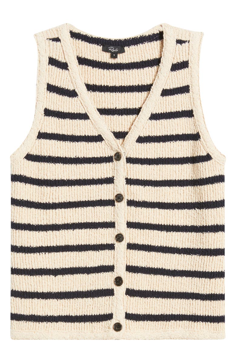 Rails Sade Cotton Sweater Vest, Alternate, color, Ivory Navy Stripe