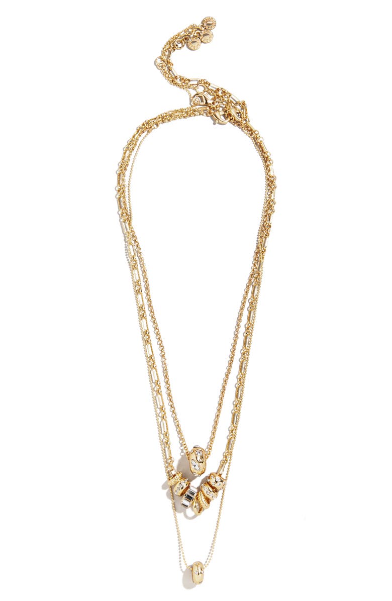BaubleBar Renee Set of 3 Charm Necklaces, Alternate, color, Gold
