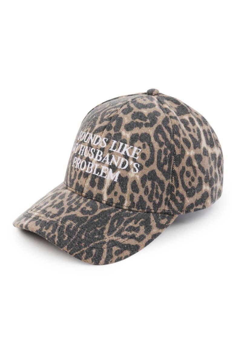 Sounds Like My Husband's Problem Snapback Cap, Alternate, color, LEOPARD