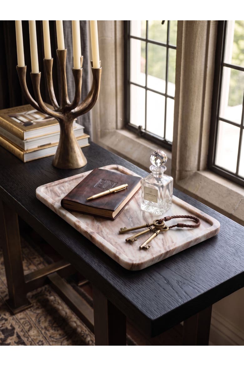 Clover Beige Marble Tray, Alternate, color, Beige