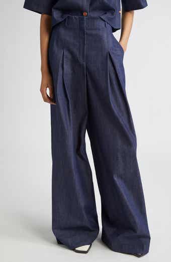 Warren Inverted Pleat Wide Leg Jeans