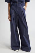 Lafayette 148 New York Warren Inverted Pleat Wide Leg Jeans
