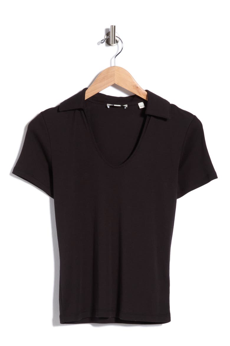 Short Sleeve Pima Cotton Polo, Alternate, color, BLACK