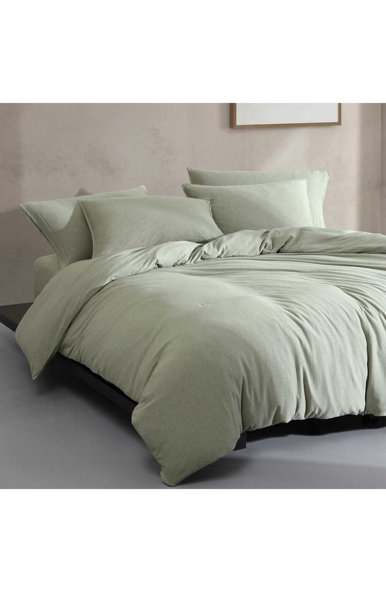 Calvin Klein Home Modern Cotton Blend Duvet & Shams Set, Alternate, color, Pastel Green