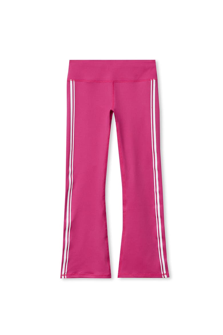 Girls Plus Active Flare Leggings with Side Stripe, Main, color, Rose Violet